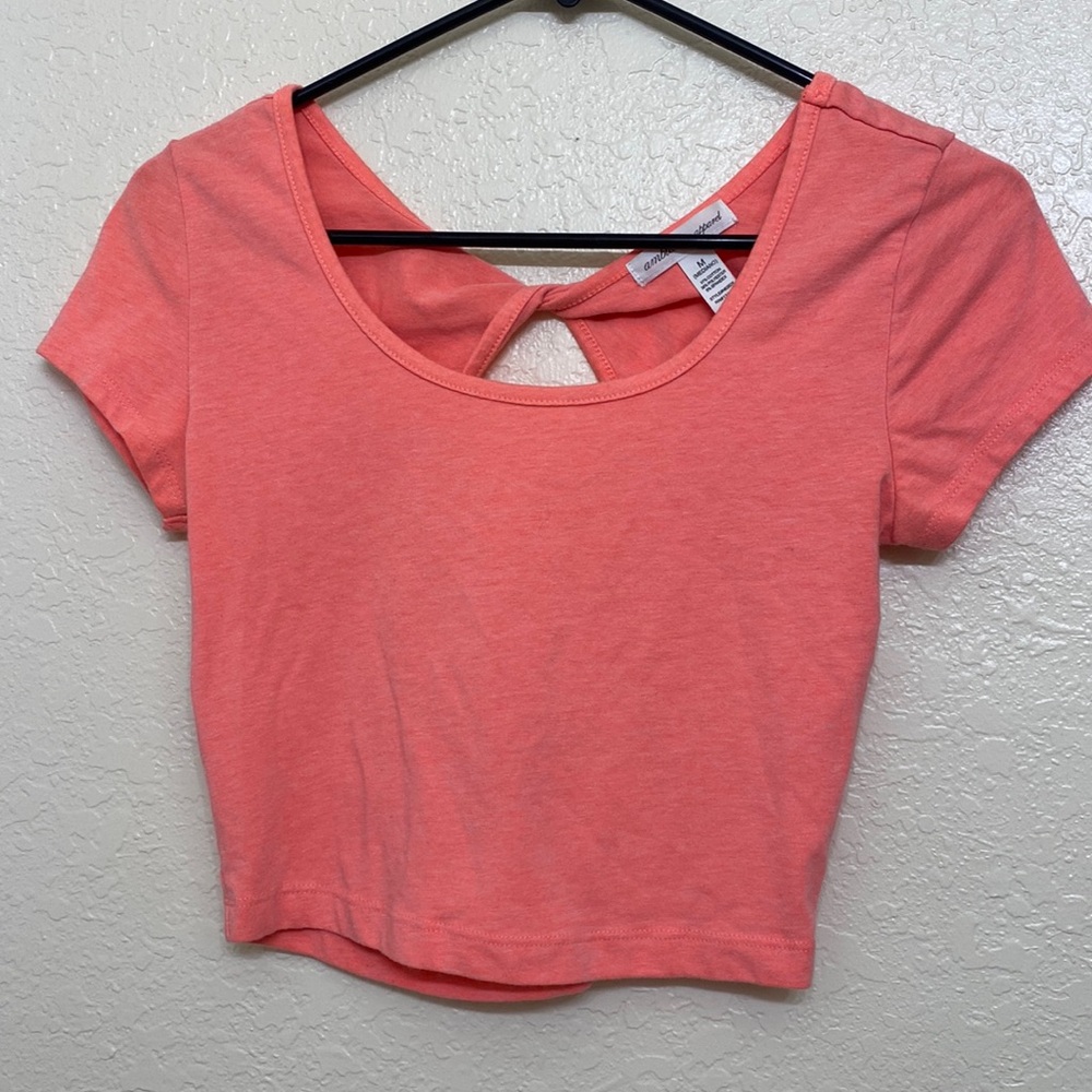 Bright pink crop top